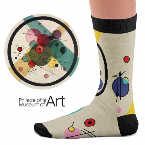 Socken Kunstwerke - Kandinsky "Kreise in einem Kreis"